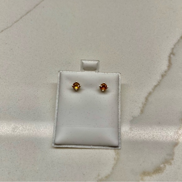 Sterling silver 925 Citrine Earrings - Picture 8 of 8